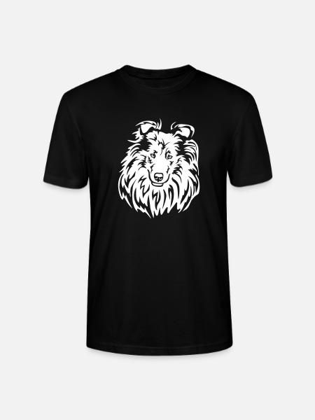 Collie Head "Black Edition" - Stanley/Stella CRAFTER Unisex Organic T-Shirt - black