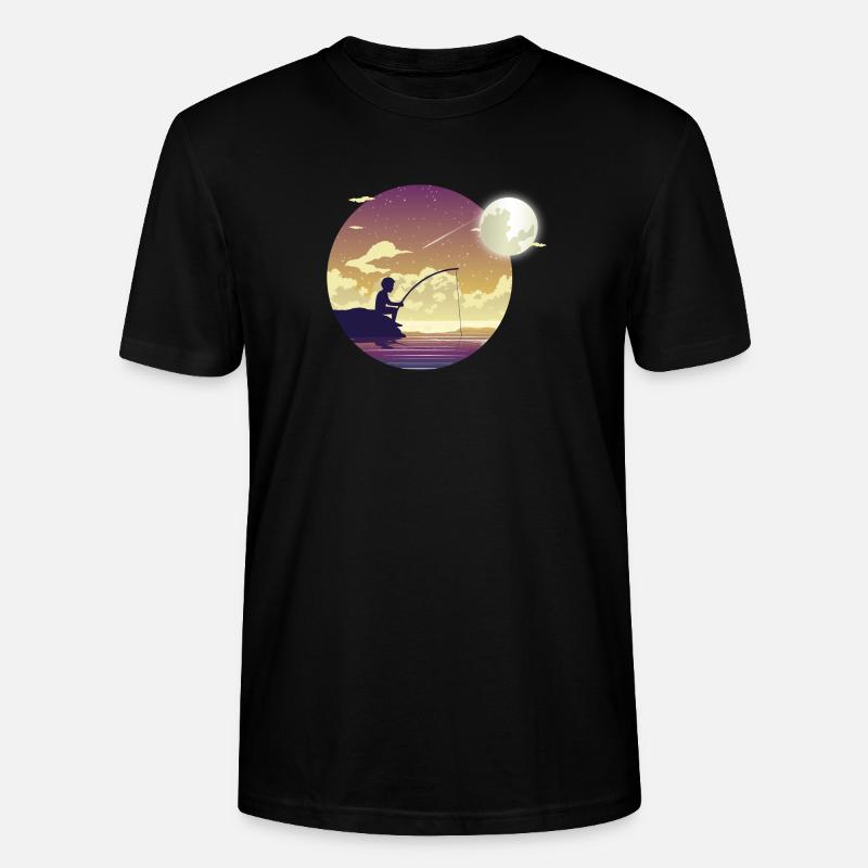 Pêcheur au clair de lune - T-shirt bio CRAFTER Stanley Stella Unisexe - noir