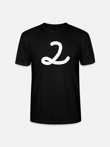 2 Number two white - Stanley/Stella CRAFTER Unisex Organic T-Shirt - black