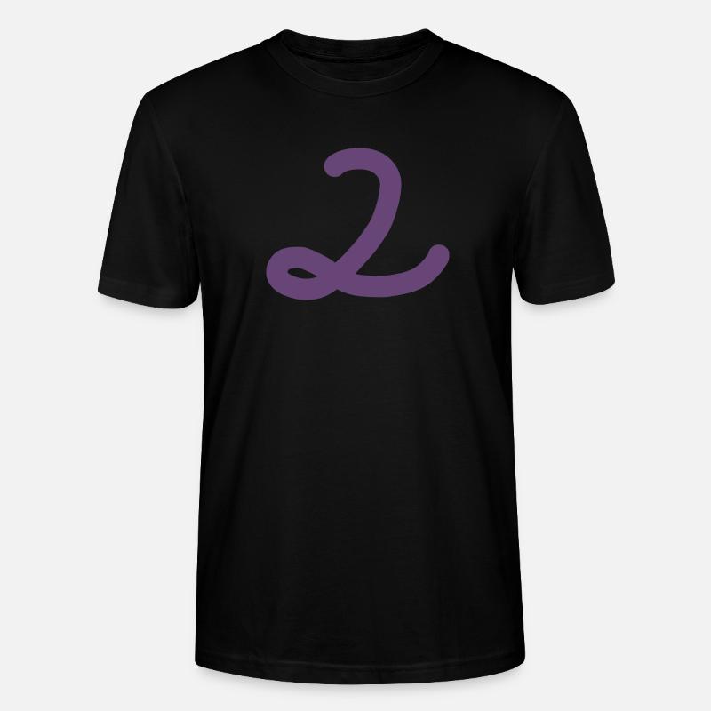 2 Numéro deux numéro violet - T-shirt bio CRAFTER Stanley Stella Unisexe - noir