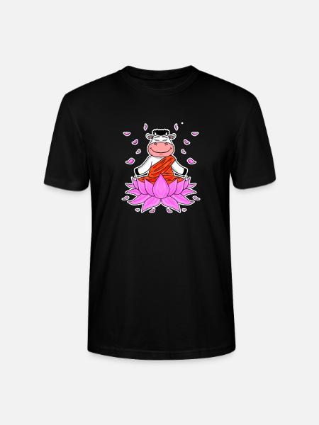 Yoga Cow - Stanley/Stella CRAFTER Unisex Organic T-Shirt - black