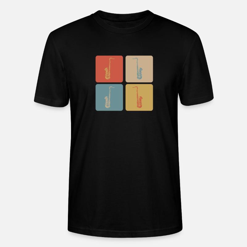 Saxophone Design - Stanley/Stella Unisex Bio-T-Shirt CRAFTER - Schwarz