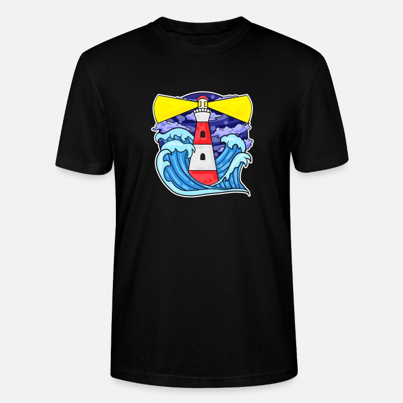 Phare Côte Mer Mer - T-shirt bio CRAFTER Stanley Stella Unisexe - noir