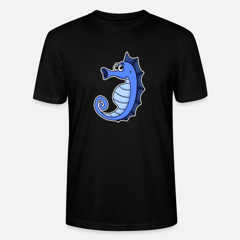Seepferd Blau - Stanley/Stella Unisex Bio-T-Shirt CRAFTER - Schwarz