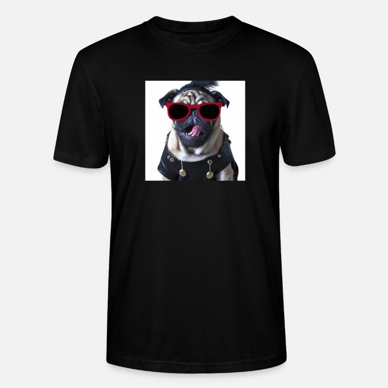 punk mops - Stanley/Stella Unisex Bio-T-Shirt CRAFTER - Schwarz