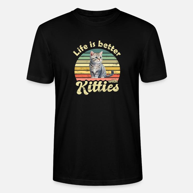 Katze Katzen - Stanley/Stella Unisex Bio-T-Shirt CRAFTER - Schwarz