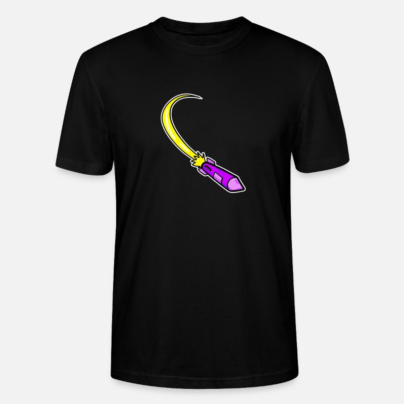 Fusée violette - T-shirt bio CRAFTER Stanley Stella Unisexe - noir