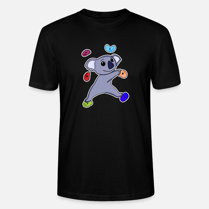 Climbing Koala - Stanley/Stella Unisex Bio-T-Shirt CRAFTER - Schwarz