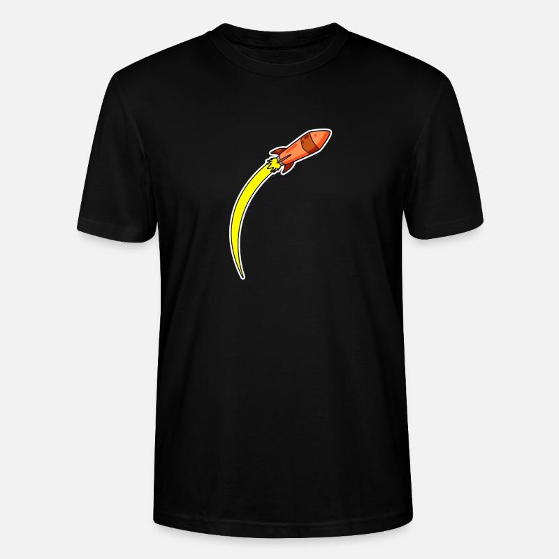 Rocket Orange - Stanley/Stella CRAFTER Unisex Organic T-Shirt - black