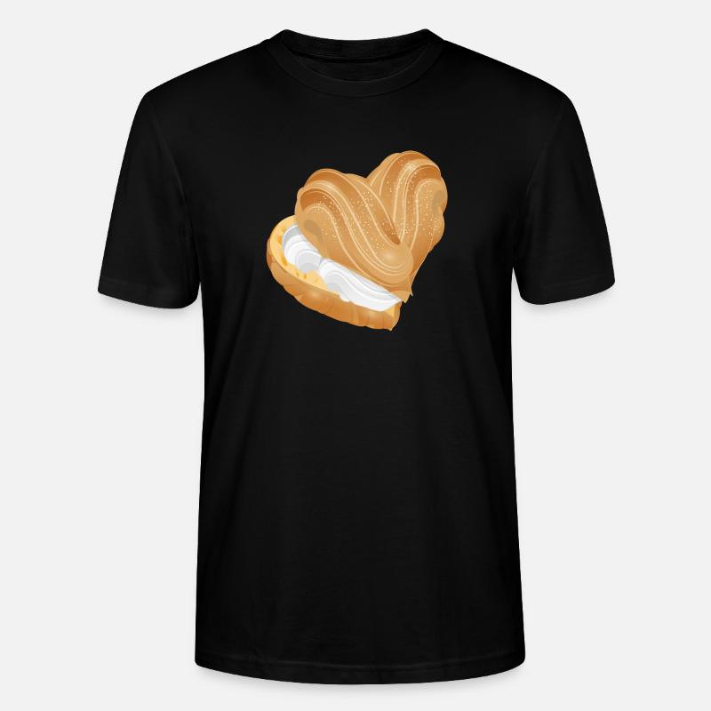Mit Sahne gefülltes Windbeutel Herz - Stanley/Stella Unisex Bio-T-Shirt CRAFTER - Schwarz