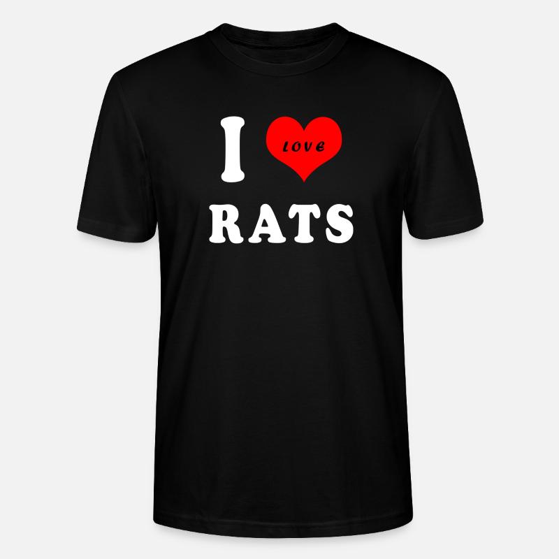 J'adore les rats - T-shirt bio CRAFTER Stanley Stella Unisexe - noir