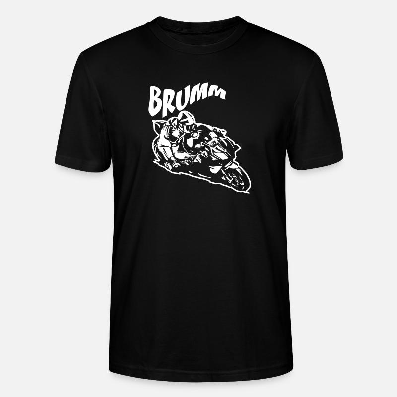 Brumm Biker White - Stanley/Stella Unisex Bio-T-Shirt CRAFTER - Schwarz