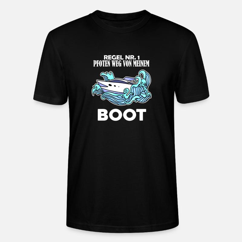 Boote Motorboot - Stanley/Stella Unisex Bio-T-Shirt CRAFTER - Schwarz