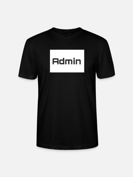 ADMIN Blackwords/WhiteBackround - Stanley/Stella Unisex Bio-T-Shirt CRAFTER - Schwarz