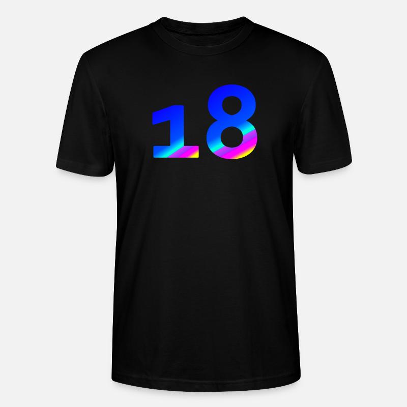 verschenken, 18 blauton mit Farbverlauf - Stanley/Stella Unisex Bio-T-Shirt CRAFTER - Schwarz