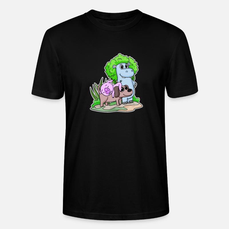 Niedliche Tiere - Stanley/Stella Unisex Bio-T-Shirt CRAFTER - Schwarz