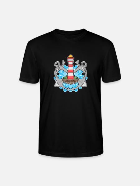 Anker Leuchtturm Nordsee - Stanley/Stella Unisex Bio-T-Shirt CRAFTER - Schwarz