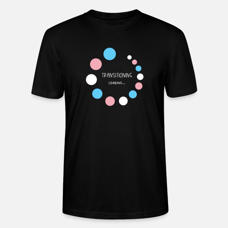 Pride Month - Transitioning... Loading - Stanley/Stella CRAFTER Unisex Organic T-Shirt - black