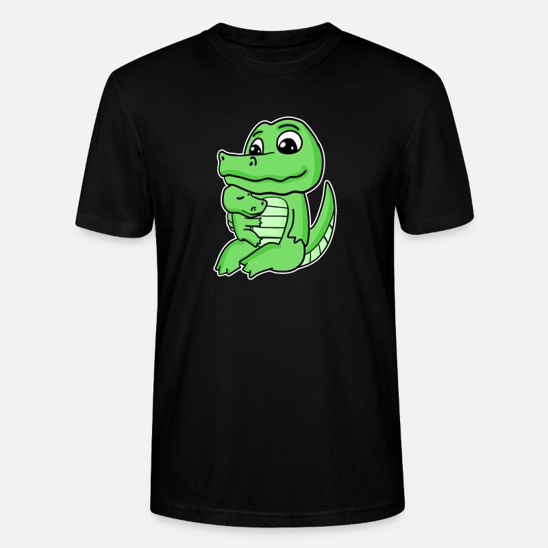 Famille Crocodile - Crocodile avec bébé - T-shirt bio CRAFTER Stanley Stella Unisexe - noir