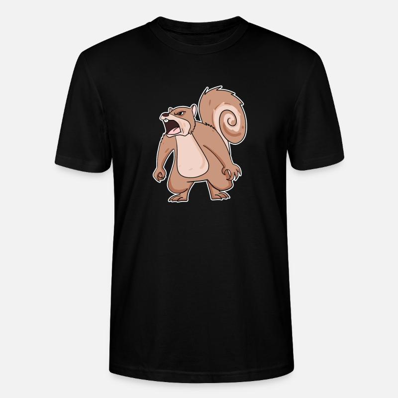 wütendes Eichhörnchen - Stanley/Stella Unisex Bio-T-Shirt CRAFTER - Schwarz