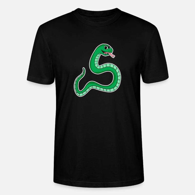 Serpent - Serpent vert - T-shirt bio CRAFTER Stanley Stella Unisexe - noir