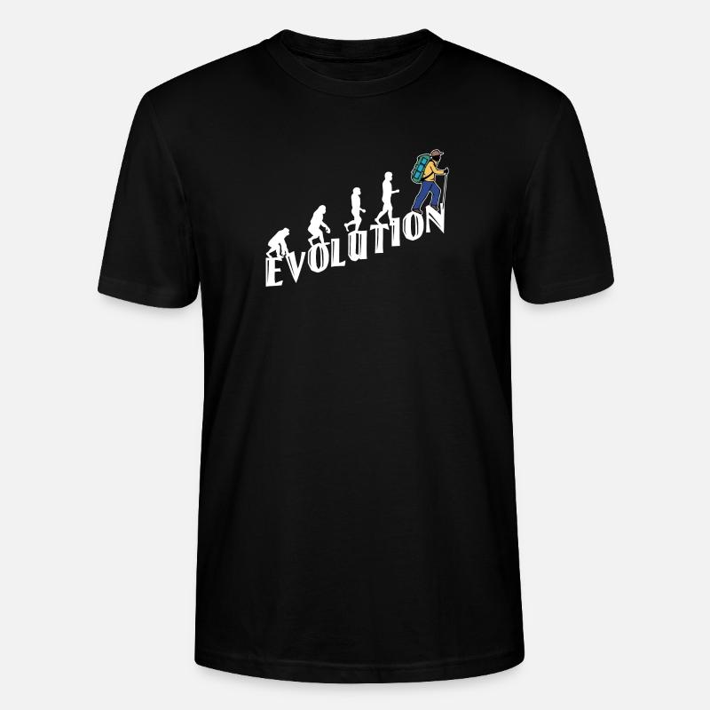 Evolution Wanderer Wandern Wanderung Bergwanderung - Stanley/Stella Unisex Bio-T-Shirt CRAFTER - Schwarz