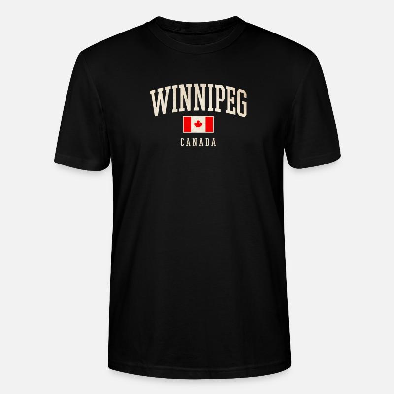 Winnipeg Canada Rétro Varsity - T-shirt bio CRAFTER Stanley Stella Unisexe - noir