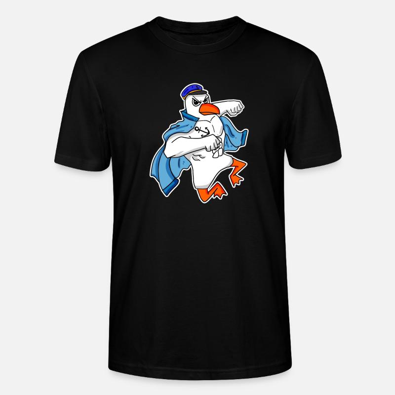 Mouette capitaine Faust - T-shirt bio CRAFTER Stanley Stella Unisexe - noir