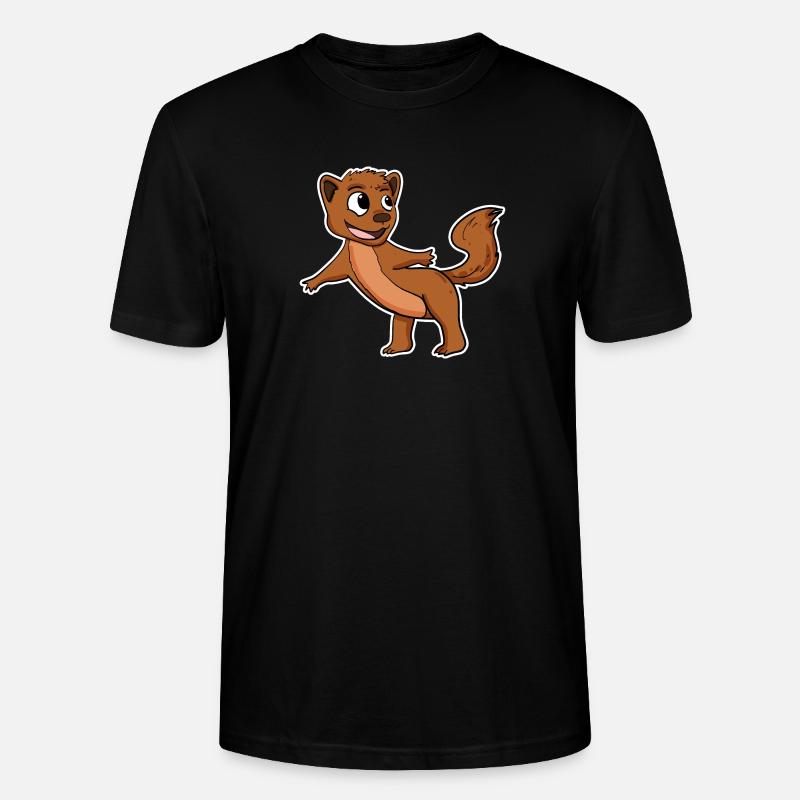 Martre belette - T-shirt bio CRAFTER Stanley Stella Unisexe - noir