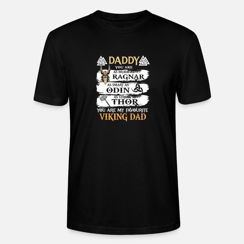 Wikinger Vater - Stanley/Stella Unisex Bio-T-Shirt CRAFTER - Schwarz