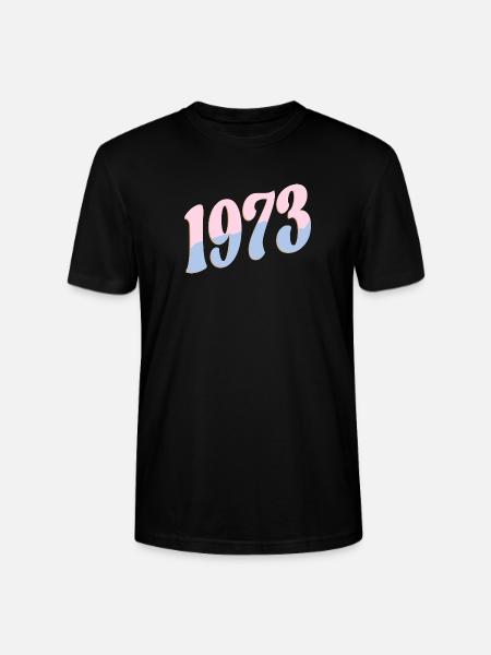 1973 Birthday Gifts Retro - Stanley/Stella CRAFTER Unisex Organic T-Shirt - black