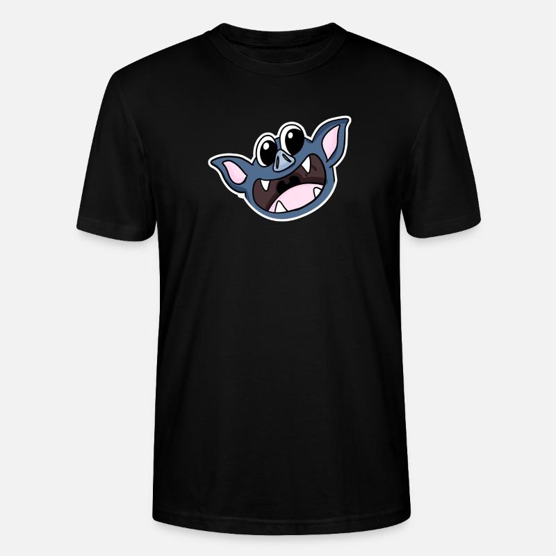 Fledermaus Kopf - Stanley/Stella Unisex Bio-T-Shirt CRAFTER - Schwarz