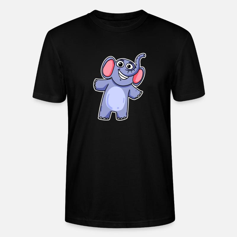 Mignon petit éléphant - T-shirt bio CRAFTER Stanley Stella Unisexe - noir