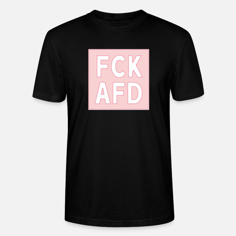 FCK AFD rosa - Stanley/Stella Unisex Bio-T-Shirt CRAFTER - Schwarz