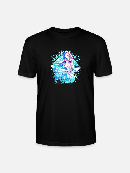Anime Snow Queen Ice Princess - Stanley/Stella CRAFTER Unisex Organic T-Shirt - black