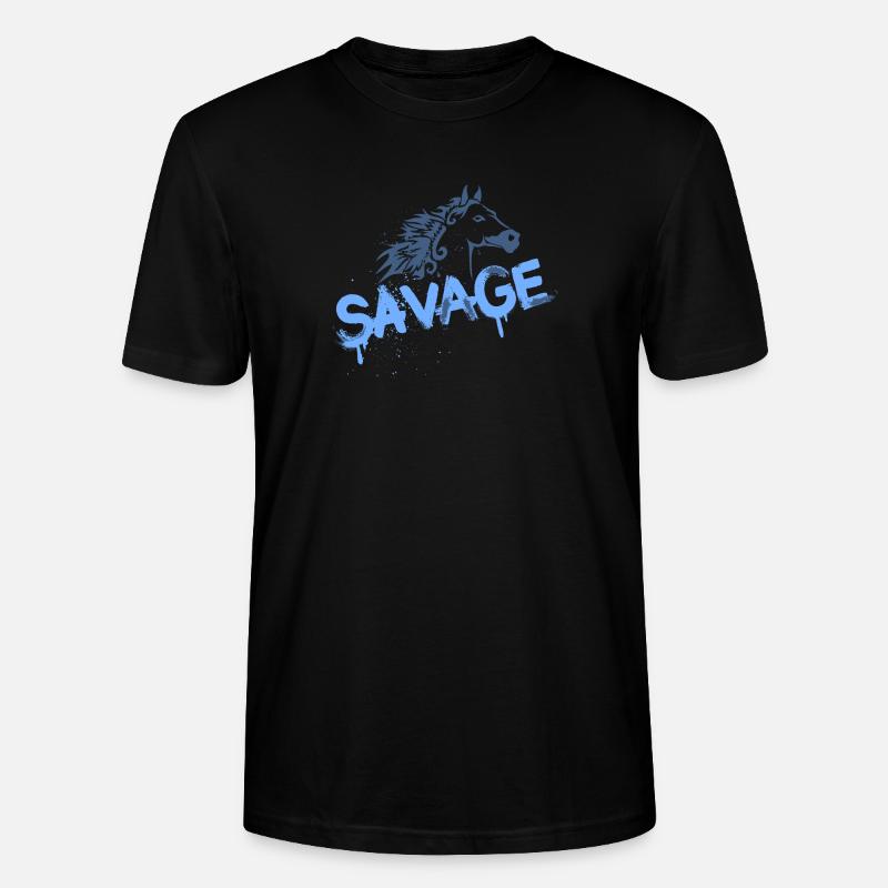 Conception de graffiti de cheval sauvage - T-shirt bio CRAFTER Stanley Stella Unisexe - noir