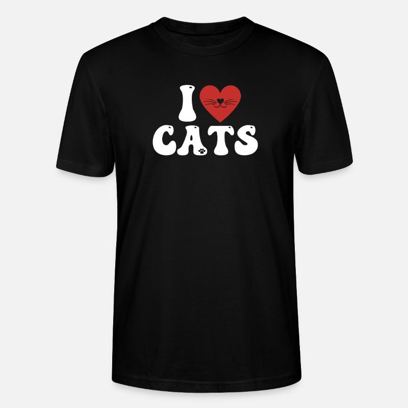 ICH LIEBE KATZEN - Stanley/Stella Unisex Bio-T-Shirt CRAFTER - Schwarz