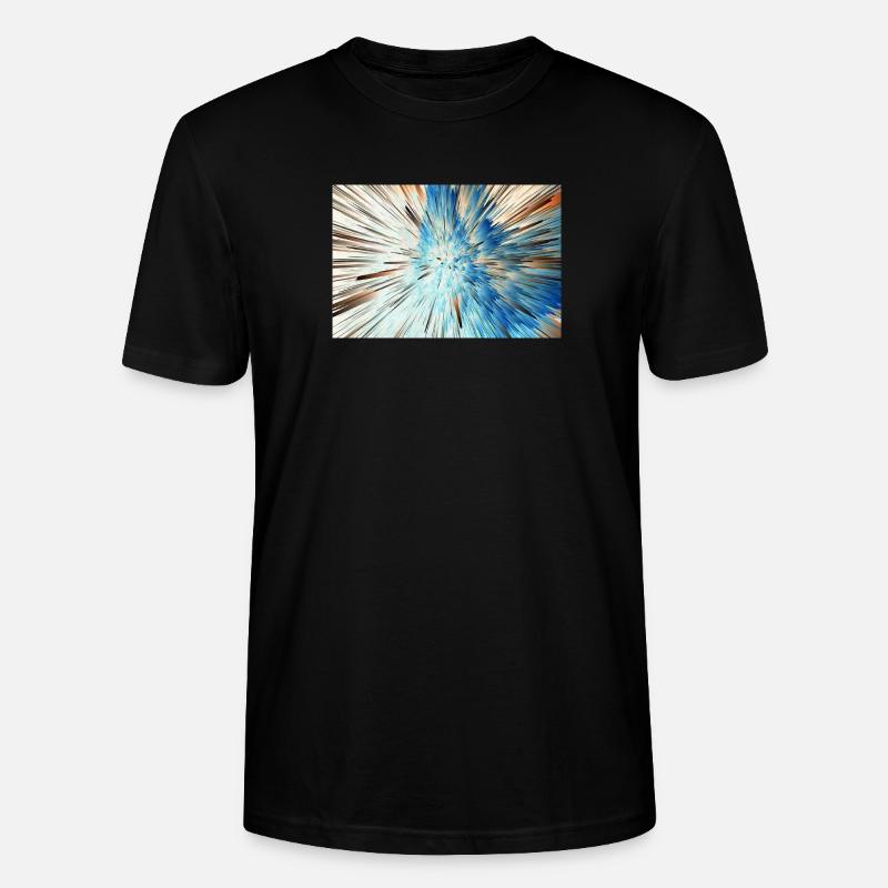Radiale Blaue Explosion - Stanley/Stella Unisex Bio-T-Shirt CRAFTER - Schwarz