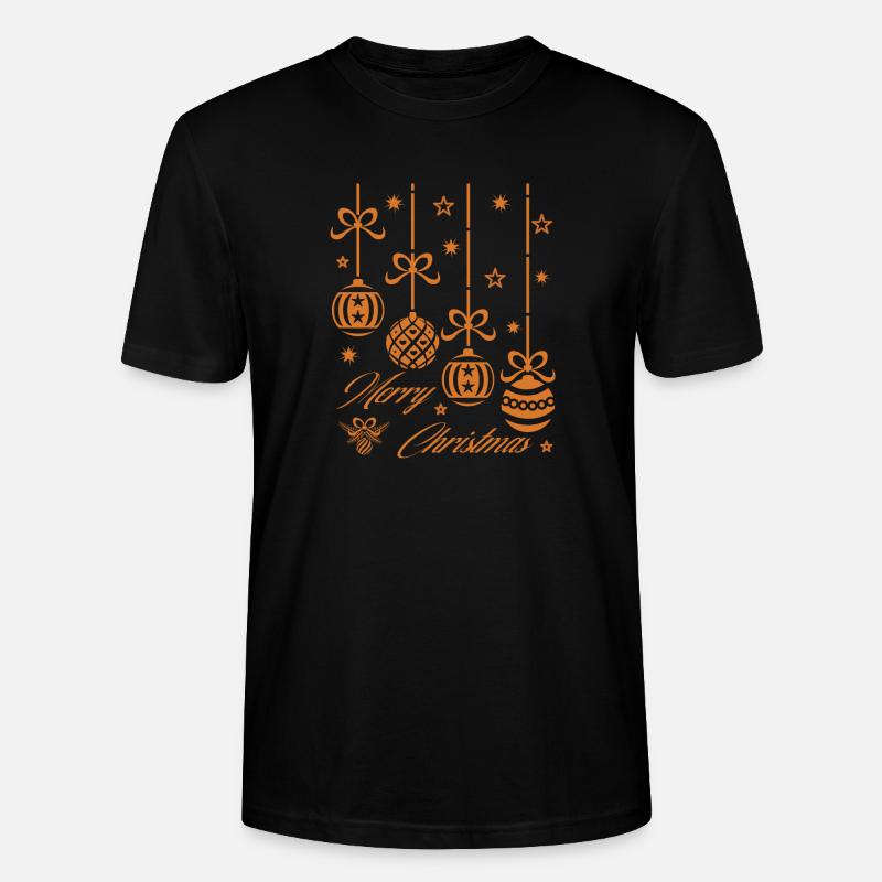 MERRY CHRISTMAS WEIHNACHTSKUGELN - Stanley/Stella Unisex Bio-T-Shirt CRAFTER - Schwarz