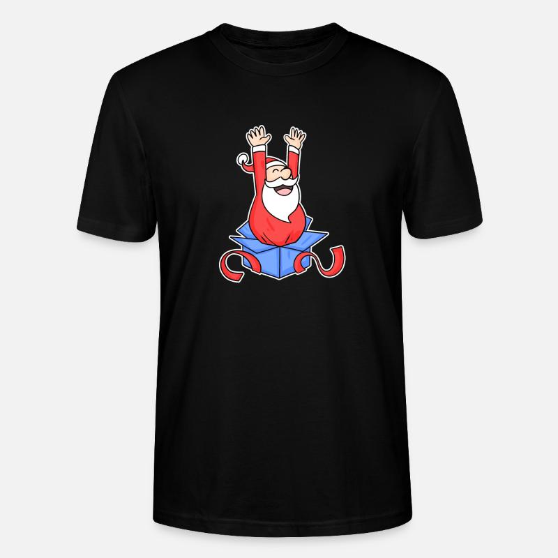 Weihnachtsmann Überraschung - Stanley/Stella Unisex Bio-T-Shirt CRAFTER - Schwarz