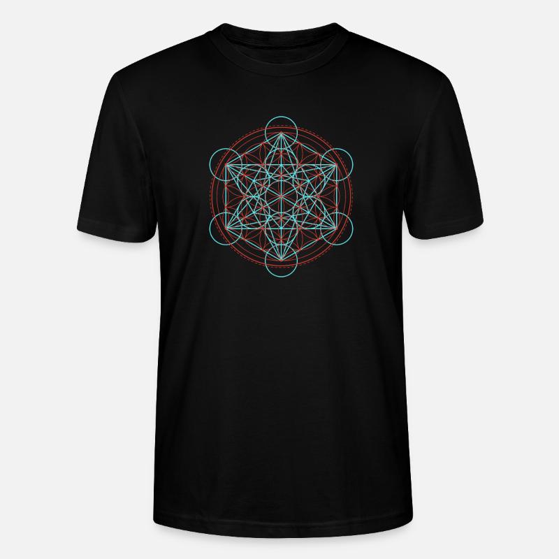 Géométrie vibrante de la fleur de vie - T-shirt bio CRAFTER Stanley Stella Unisexe - noir