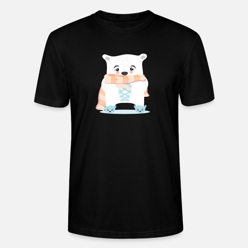 WINTERTIERE EISBÄREN - Stanley/Stella Unisex Bio-T-Shirt CRAFTER - Schwarz