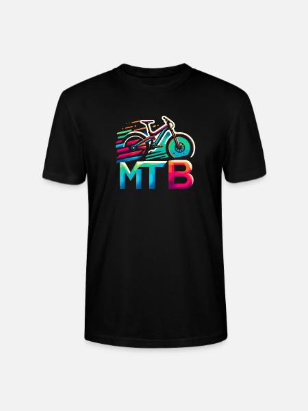 Vibrant MTB Bike Splash - Stanley/Stella CRAFTER Unisex Organic T-Shirt - black