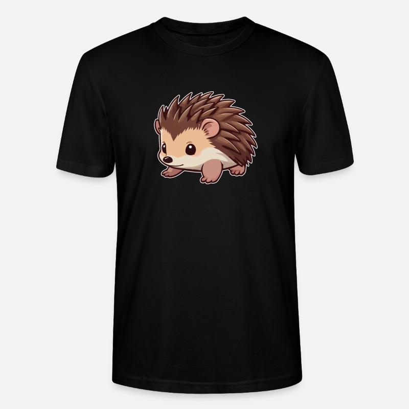Niedlicher Igel Tier - Stanley/Stella Unisex Bio-T-Shirt CRAFTER - Schwarz