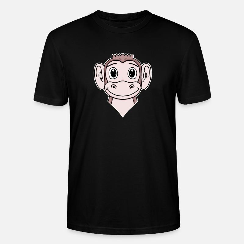 Tête D’Animal, Tête D’Animal, Singe - T-shirt bio CRAFTER Stanley Stella Unisexe - noir