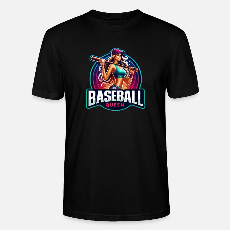 Conception d’athlète féminine Baseball Queen - T-shirt bio CRAFTER Stanley Stella Unisexe - noir