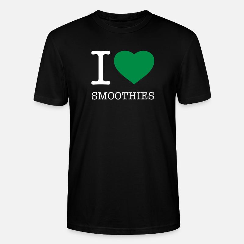 I LOVE SMOOTHIES - Stanley/Stella Unisex Bio-T-Shirt CRAFTER - Schwarz