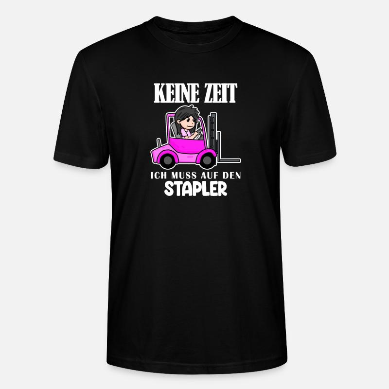 Stapler Gabelstapler Lager Logistik Damen - Stanley/Stella Unisex Bio-T-Shirt CRAFTER - Schwarz