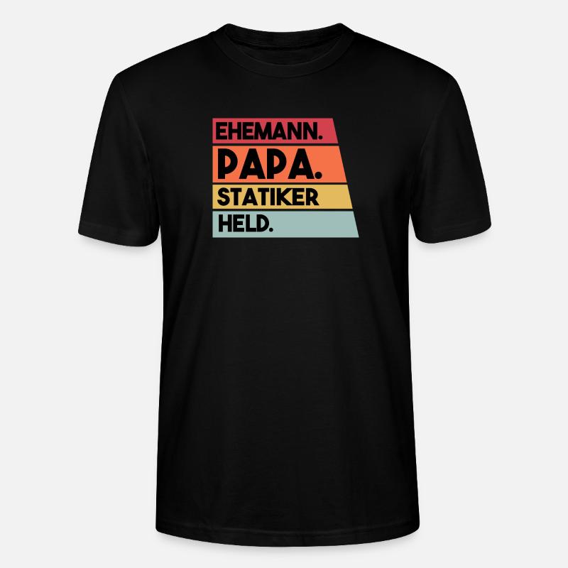 Ehemann Papa Statiker Held - Stanley/Stella Unisex Bio-T-Shirt CRAFTER - Schwarz