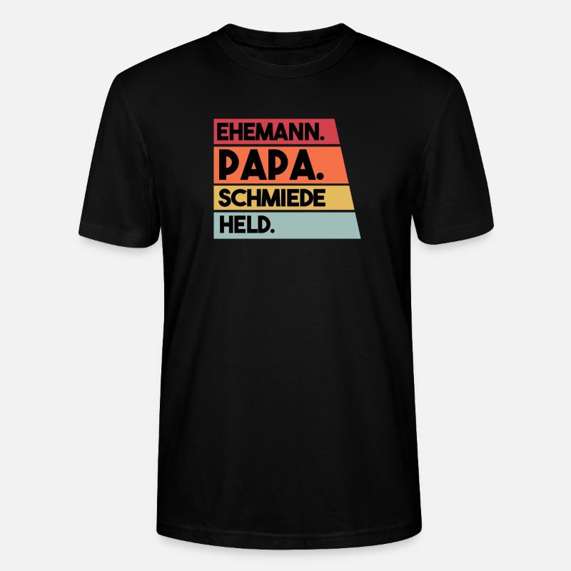 Ehemann Papa Schmiede Held - Stanley/Stella Unisex Bio-T-Shirt CRAFTER - Schwarz
